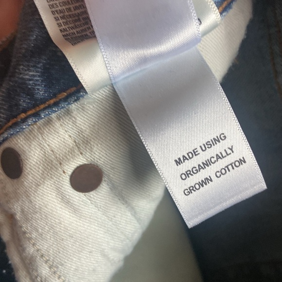 AGOLDE Parker Distressed Vintage Cut Off Jeans Sz 26 100% Organic Cotton - Picture 5 of 7